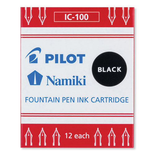 Image of Pilot® PIL69100 Plumix Fountain Pen Refill Cartridge, Black Ink, 12/box