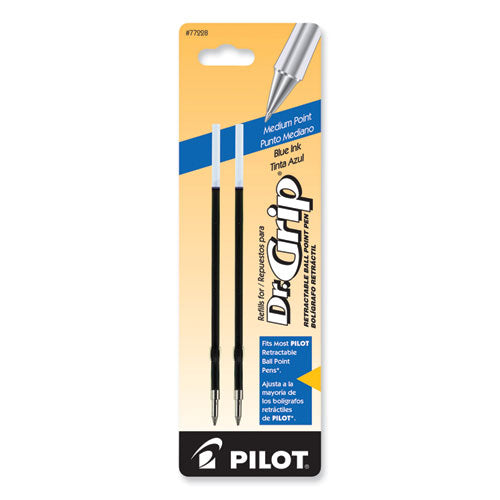 Image of Pilot® 77228 Refill For Dr. Grip, Easytouch, The Better, B2p And Rex Grip Begreen Ballpoint Pens, Medium Conical Tip, Blue Ink, 2/pack