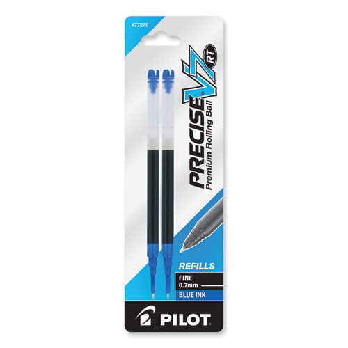 Image of Pilot® 77279 Refill For Pilot Precise V7 Rt Rolling Ball, Fine Conical Tip, Blue Ink, 2/pack
