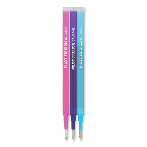 Image of Pilot® 77336 Refill For Pilot Frixion Erasable, Frixion Ball, Frixion Clicker And Frixion Lx Gel Ink Pens, Fine Tip, Assorted Ink, 3/pack