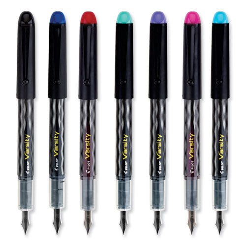 Image of PilotÂ® Varsity Fountain Pen, Medium 1 mm, Assorted Ink and Barrel Colors, 7/Pack