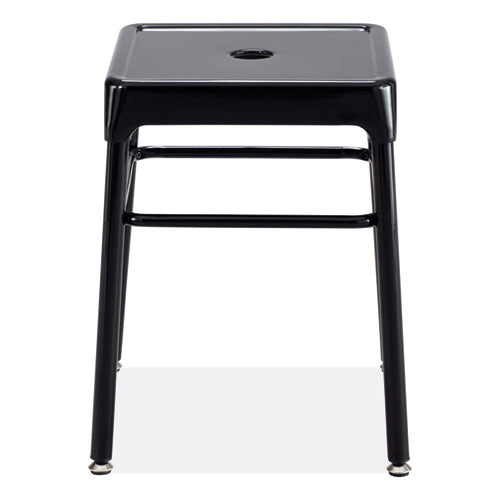 Image of Safco® 6604BL Steel GuestBistro Stool, Backless, Supports Up to 250 lb, 18" Seat Height, Black Seat, Black Base