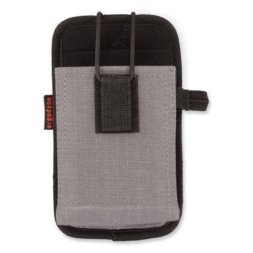 Image of ergodyne® 19192 Squids 5542 Phone Style Scanner Holster with Belt Loop, Large, 1 Compartment, 3.75 x 1.25 x 6.5, Polyester, Gray