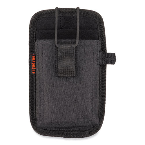 Image of ergodyne® 19191 Squids 5542 Phone Style Scanner Holster with Belt Loop, Small, 1 Compartment, 3.75 x 1 x 6.5, Polyester, Black