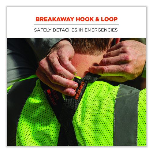 Image of ergodyne® Squids 3138 Padded Barcode Scanner Lanyard Harness, 27" Arm Straps, 18.5" Lanyard, Black/Orange/Gray