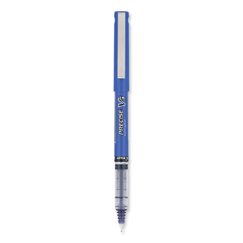 Image of Pilot® 25106 Precise V5 Rollerball Pen, Stick, Extra-Fine 0.5 mm, Purple Ink, Purple/Clear Barrel, Dozen