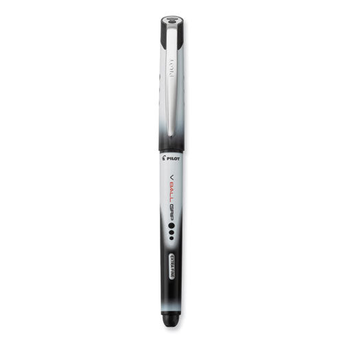 Image of PilotÂ® VBall RT Liquid Ink Rollerball Pen, Retractable, Extra-Fine 0.5 mm, Black Ink, Black/White Barrel
