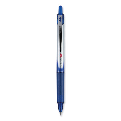 Image of Pilot® 26207 VBall RT Liquid Ink Rollerball Pen, Retractable, Fine 0.7 mm, Blue Ink, Blue/White Barrel