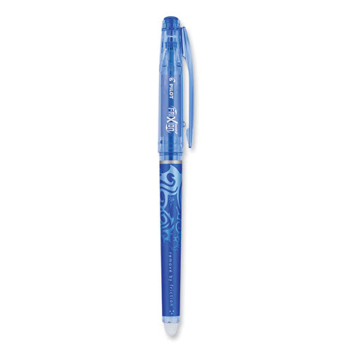 Image of Pilot® 31574 FriXion Point Erasable Gel Pen, Stick, Extra-Fine 0.5 mm, Blue Ink, Blue/Silver/Transparent Blue Barrel