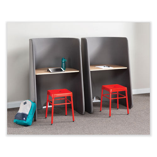 Image of Safco® 6604RD Steel GuestBistro Stool, Backless, Supports Up to 250 lb, 18" Seat Height, Red Seat, Red Base