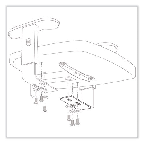 Image of Safco® 5144 Adjustable T-Pad Armrest for Safco Task Master Series Chairs, 3 x 9.75 x 11.5, Black, 2/Set