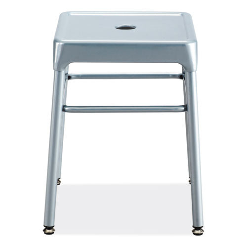 Image of Safco® 6604SL Steel GuestBistro Stool, Backless, Supports Up to 250 lb, 18" Seat Height, Silver Seat, Silver Base