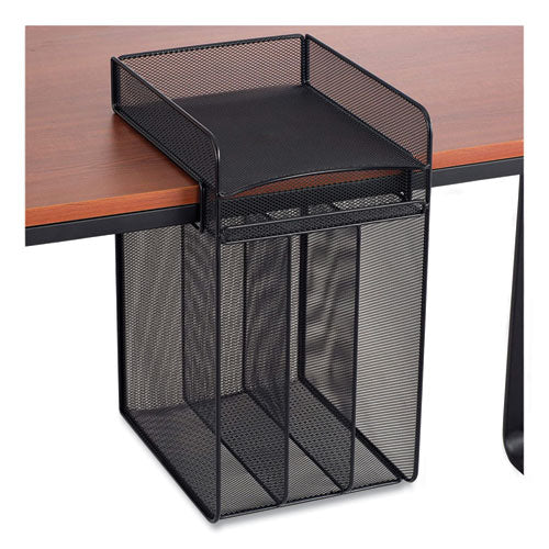 Image of Safco® 3240BL Onyx Horizontal Hanging Storage, 5 Sections, Letter Size Files, 10.25" x 12.4" x 14.4", Black