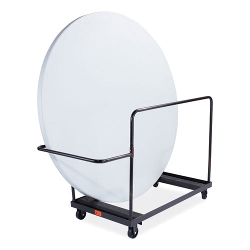 Image of NPS® DY71R Folding Table Dolly for Round Tables, 660 lb Capacity, 40.5 x 28 x 61.5, Brown