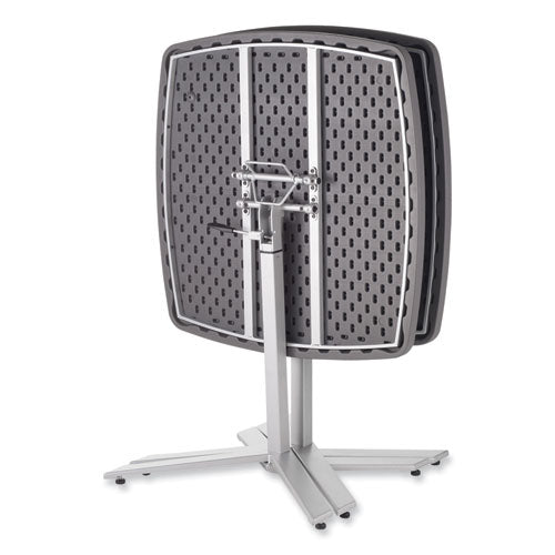 Image of NPS® CTT3042 Cafe Time Adjustable-Height Table, Square, 36w x 36d x 30 to 42h, Charcoal Slate