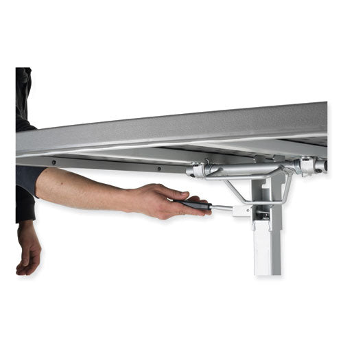 Image of NPS® CTT3042 Cafe Time Adjustable-Height Table, Square, 36w x 36d x 30 to 42h, Charcoal Slate