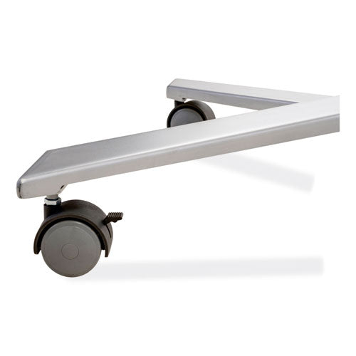 Image of NPS® CTT3042 Cafe Time Adjustable-Height Table, Square, 36w x 36d x 30 to 42h, Charcoal Slate