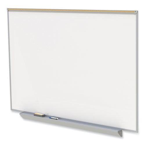 Image of Ghent PRM1-34-4 Proma Magnetic Porcelain Projection Whiteboard with Aluminum Frame, 48.5" x 36.5", White Surface, Satin Aluminum Frame