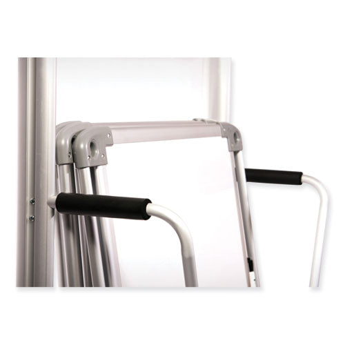 Image of Ghent NEX101TM Nexus Double-Sided Portable Whiteboard Tablet, 27.88" x 27.88", White Surface, Satin Aluminum Frame