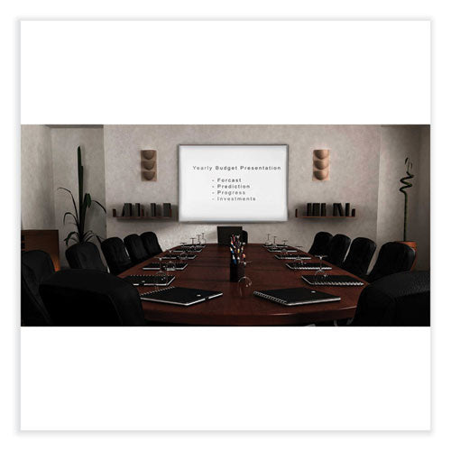 Image of Ghent PRM1-34-4 Proma Magnetic Porcelain Projection Whiteboard with Aluminum Frame, 48.5" x 36.5", White Surface, Satin Aluminum Frame