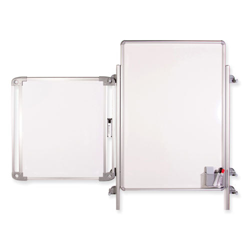 Image of Ghent NEX101TM Nexus Double-Sided Portable Whiteboard Tablet, 27.88" x 27.88", White Surface, Satin Aluminum Frame
