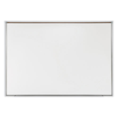 Image of Ghent PRM1-34-4 Proma Magnetic Porcelain Projection Whiteboard with Aluminum Frame, 48.5" x 36.5", White Surface, Satin Aluminum Frame