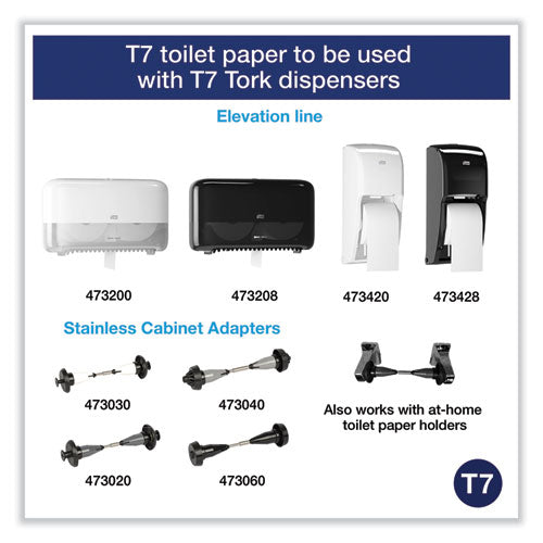 Image of Tork® 472885 Coreless High Capacity Bath Tissue, 2-Ply, White, 750 Sheets/Roll, 12 Rolls/Carton