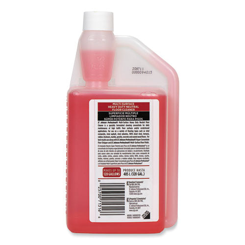 Image of SC Johnson Professional® 680081 Heavy Duty Neutral Floor Cleaner, Fresh Scent, 32 oz Squeeze and Pour Bottle, 6/Carton