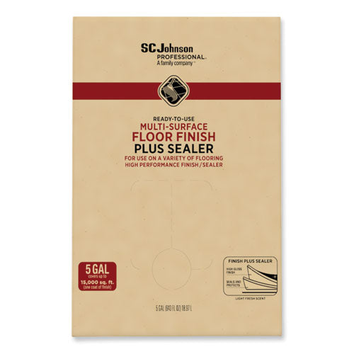 Image of SC Johnson Professional® 362834 Ready-To-Use Multi-Surface Floor Finish Plus Sealer, Light Fresh Scent, 5 gal Bag-in-Box