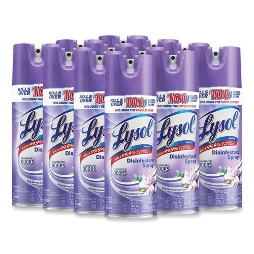 Image of LYSOL® Brand 19200-80833 Disinfectant Spray, Early Morning Breeze, 12.5 Oz Aerosol Spray, 12/carton