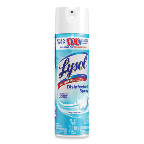 Image of LYSOL® Brand 19200-79329 Disinfectant Spray, Crisp Linen, 19 Oz Aerosol Spray, 12/carton