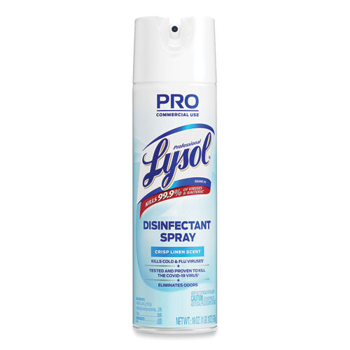 Image of Professional LYSOL® Brand 36241-74828 Disinfectant Spray, Crisp Linen, 19 oz. Aerosol Spray, 12/Carton