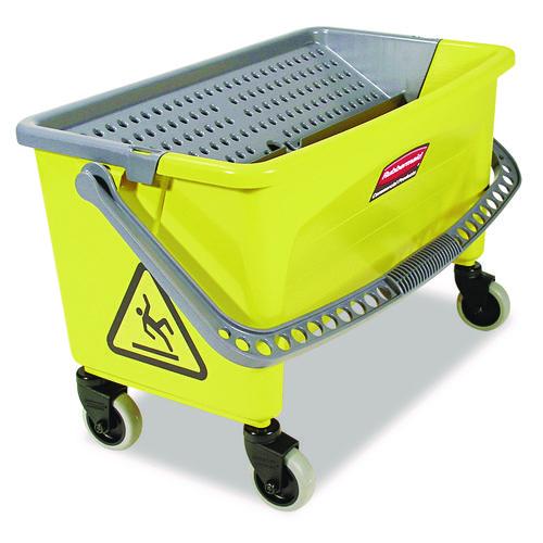 Image of Rubbermaid® Commercial HYGEN FGQ90088YEL HYGEN Press Wring Bucket for Microfiber Flat Mops, 43 qt, Yellow