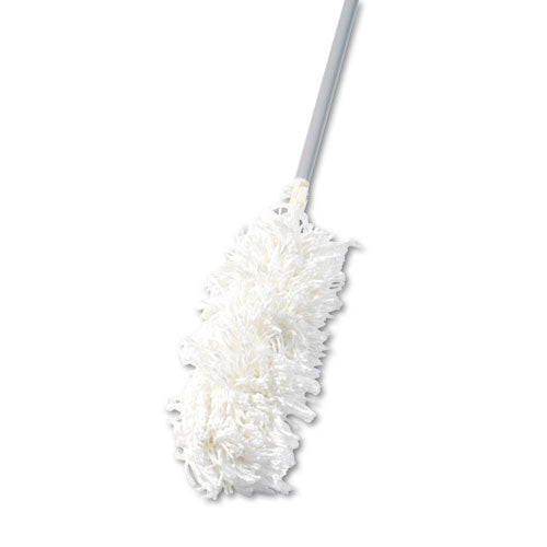 Image of Rubbermaid® Commercial FGT12000GY00 Hiduster Dusting Tool With Angled Launderable Head, 51" Extension Handle