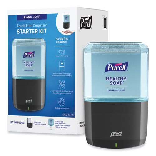Image of PURELL® 6472-1G-FS HEALTHY SOAP Gentle and Free Foam ES6 Starter Kit, 1,200 mL, Graphite