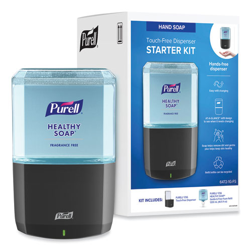 Image of PURELL® 6472-1G-FS HEALTHY SOAP Gentle and Free Foam ES6 Starter Kit, 1,200 mL, Graphite