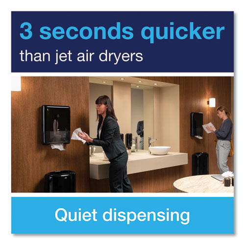 Image of Tork® 552538 Peakserve Continuous Hand Towel Dispenser, 14.44 X 3.97 X 19.3, Black