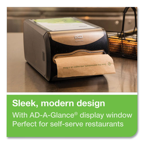 Image of Tork® 6432000 Xpressnap Counter Napkin Dispenser, 7.5 X 12.1 X 5.7, Black