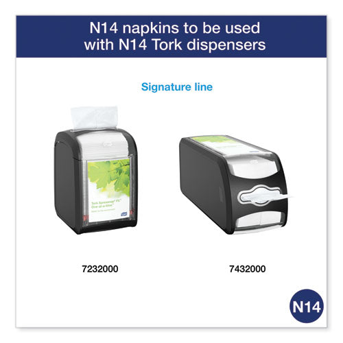 Image of Tork® DX806E Xpressnap Fit Interfold Dispenser Napkins, 2-Ply, 6.5 X 8.39, Natural, 120/pack, 36 Packs/carton