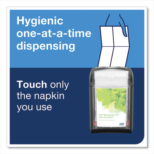 Image of Tork® DX806E Xpressnap Fit Interfold Dispenser Napkins, 2-Ply, 6.5 X 8.39, Natural, 120/pack, 36 Packs/carton