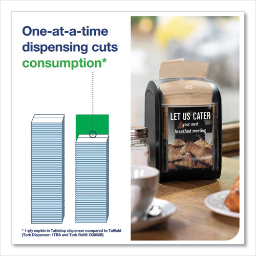 Image of Tork® DX806E Xpressnap Fit Interfold Dispenser Napkins, 2-Ply, 6.5 X 8.39, Natural, 120/pack, 36 Packs/carton