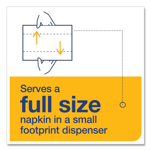 Image of Tork® DX806E Xpressnap Fit Interfold Dispenser Napkins, 2-Ply, 6.5 X 8.39, Natural, 120/pack, 36 Packs/carton