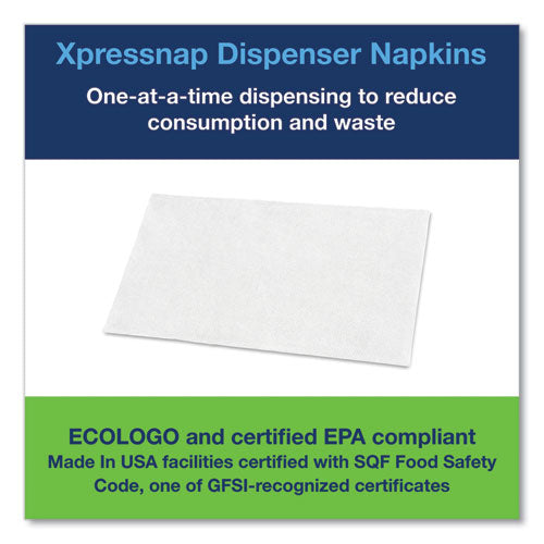 Image of Tork® DX900 Xpressnap Interfold Dispenser Napkins, 1-Ply, Bag-Pack, 13 x 8.5, White, 6,000/Carton