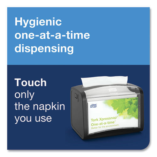Image of Tork® DX906E Xpressnap Interfold Dispenser Napkins, 1-Ply, Bag-Pack, 13 x 8.5, Natural, 500/Pack, 12 Packs/Carton