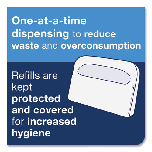 Image of Tork® TC0020 Toilet Seat Cover, Half-Fold, 14.5 X 17, White, 250/pack, 20 Packs/carton