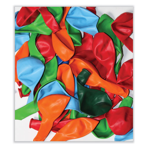 Image of Tablemate® TBL-916100 Party Loons Helium Quality Latex Balloons, Assorted Colors, 100/Pack