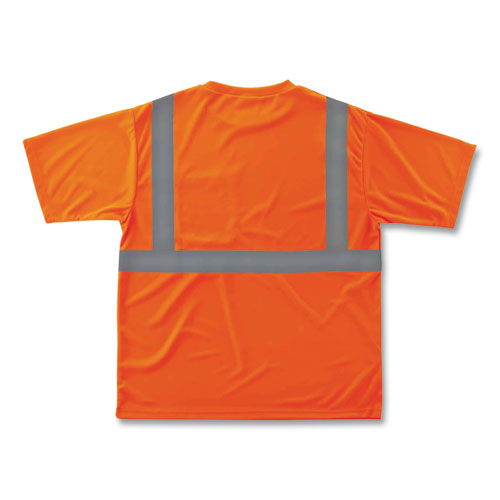 Image of ergodyne® 21512 GloWear 8289 Class 2 Hi-Vis T-Shirt, Polyester, Orange, Small