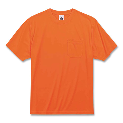 Image of ergodyne® 21566 GloWear 8089 Non-Certified Hi-Vis T-Shirt, Polyester, 2X-Large, Orange