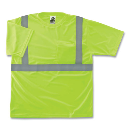 Image of ergodyne® 21506 GloWear 8289 Class 2 Hi-Vis T-Shirt, Polyester, Lime, 2X-Large