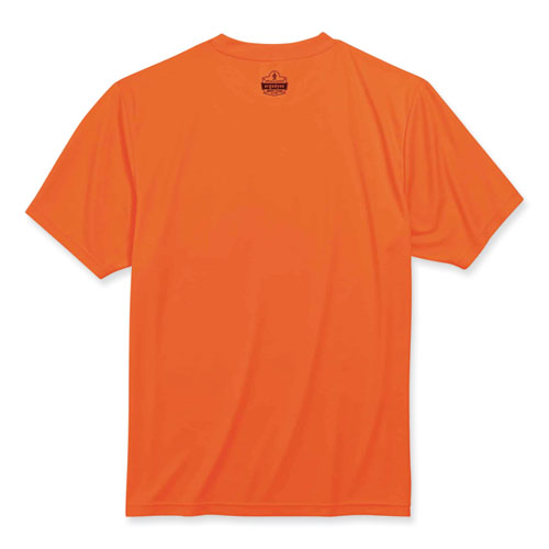 Image of ergodyne® 21563 GloWear 8089 Non-Certified Hi-Vis T-Shirt, Polyester, Medium, Orange